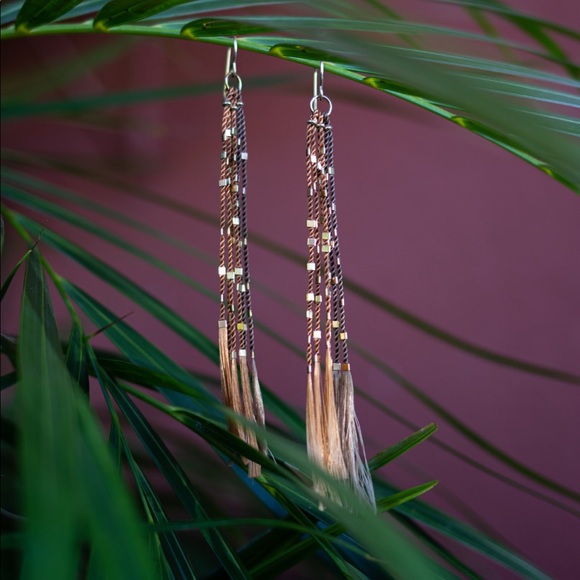 Handmade Silk Earrings - Picture 6 of 6